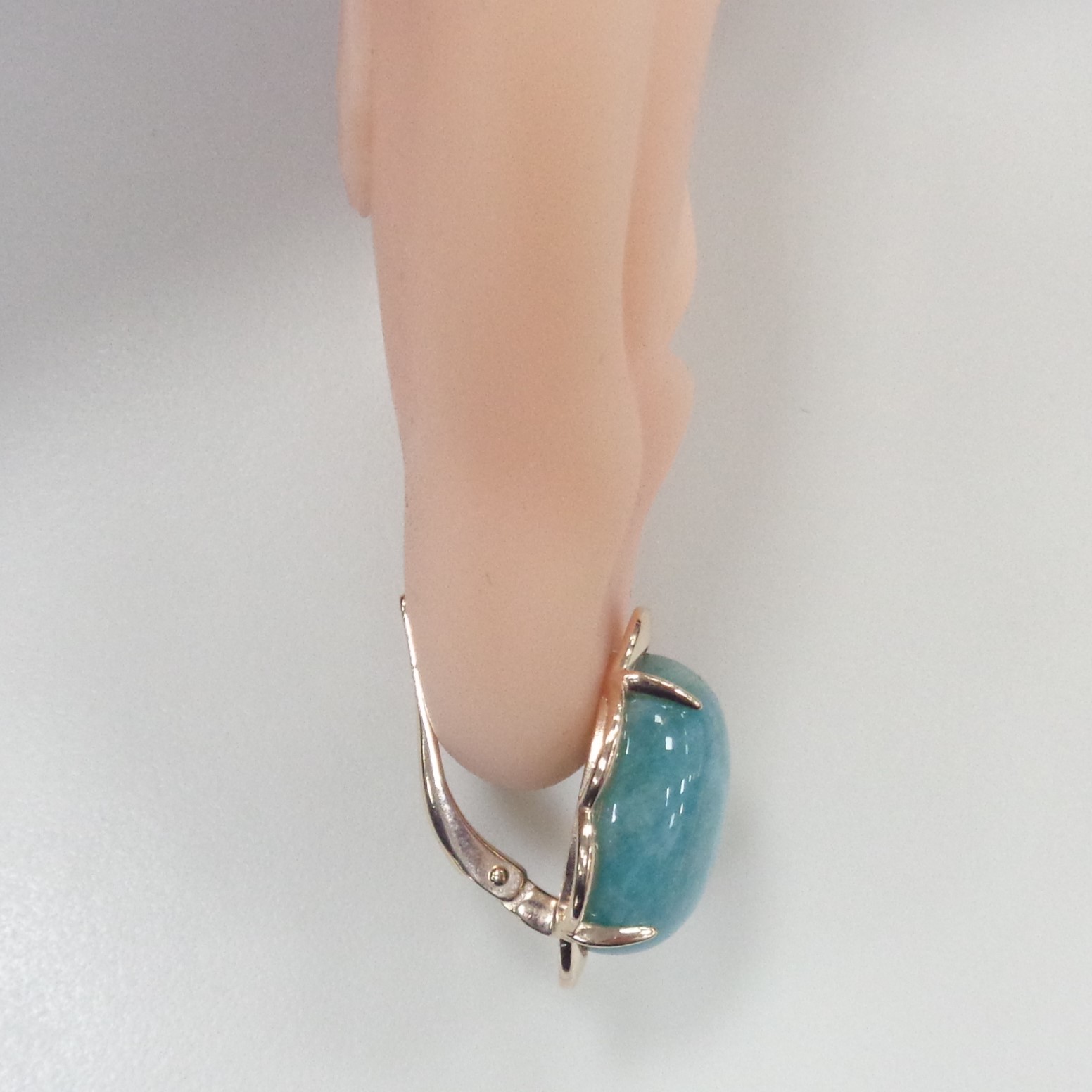 Серебряные серьги с амазонитами